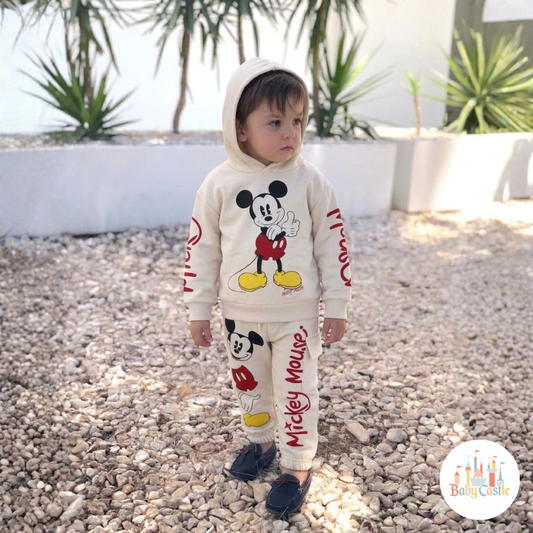 Conjunto Mickey Mouse Beige