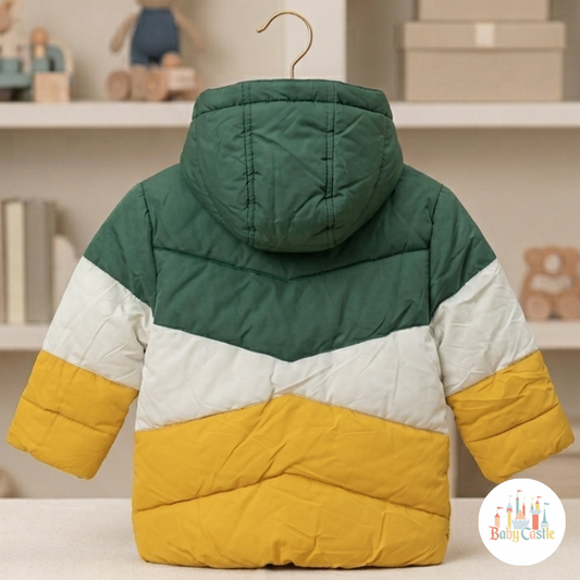 Chaqueta Puffer Color Block