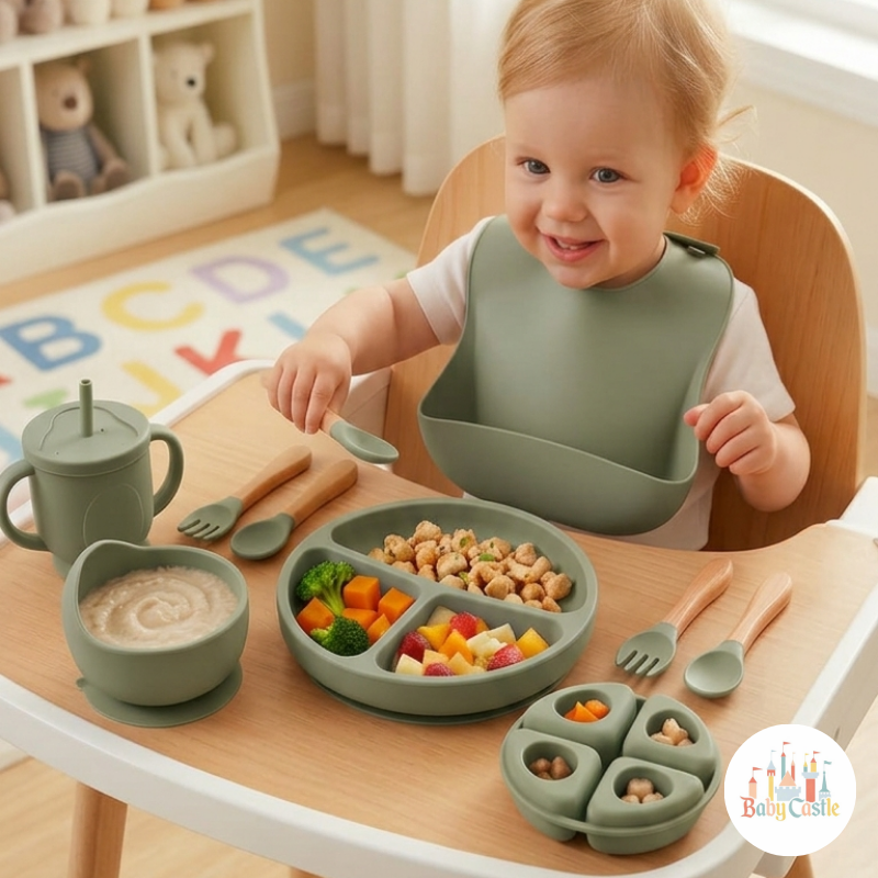 Set de Alimentación de Silicona Premium (8 piezas)