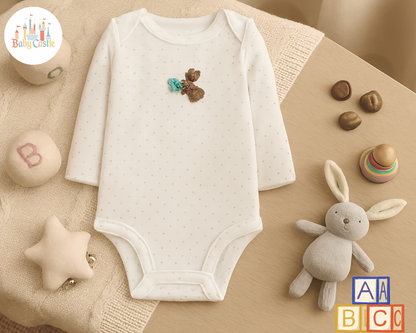 Set 5 Bodys Manga Larga Niña Floral