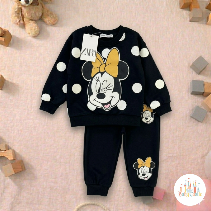 Conjunto Minnie Lunares Negro
