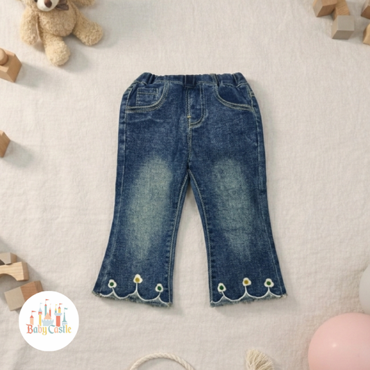 Jeans Flowers & Waves