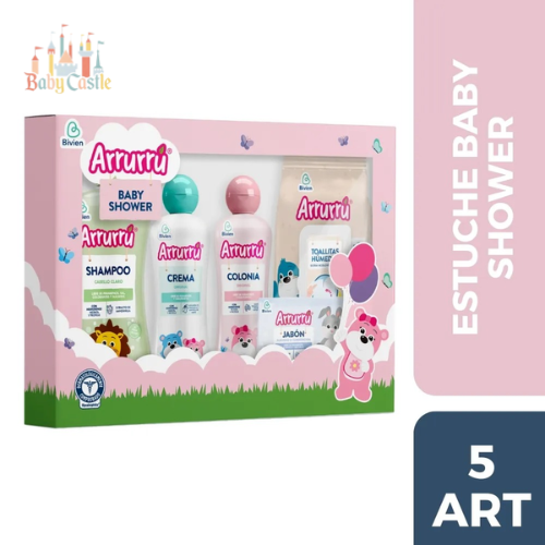 Estuche Arrurru Baby Shower Rosa