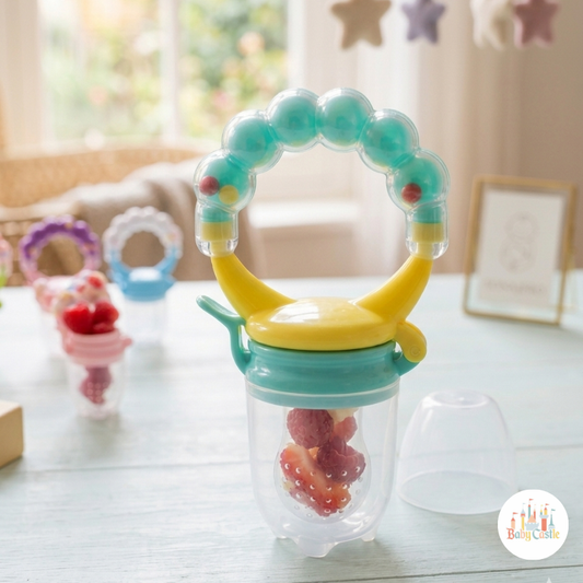 Sonajero y Alimentador Antiahogo para Frutas y Verduras – Iniciación a la Alimentación Complementaria