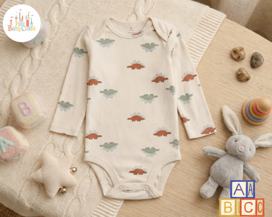 Set de 5 Bodys Manga Larga con Diseños de Dinosaurios