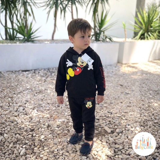 Conjunto Mickey Clásico con Capucha Negro