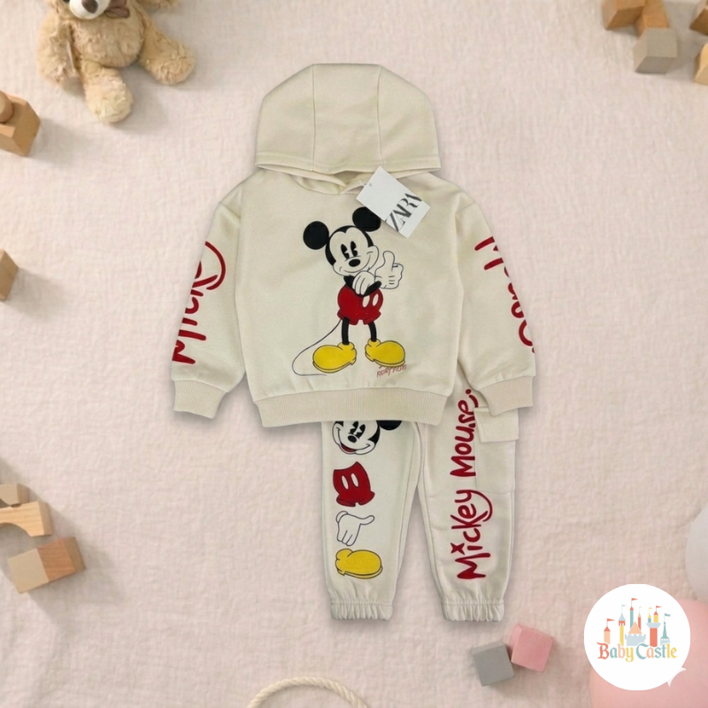 Conjunto Mickey Mouse Beige