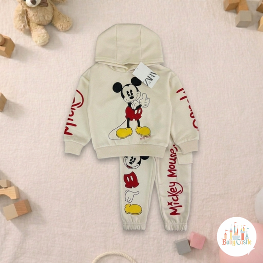 Conjunto Mickey Mouse Beige