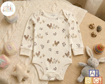 Set 5 Bodys Manga Larga Niña Pastel