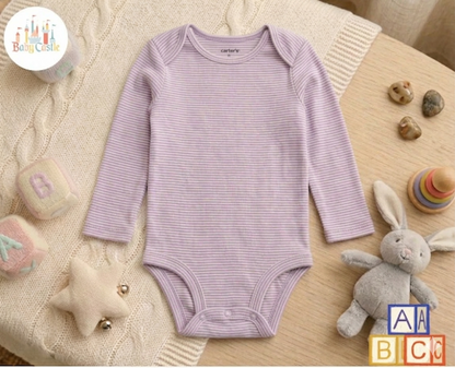 Set 5 Bodys Manga Larga Niña Pastel